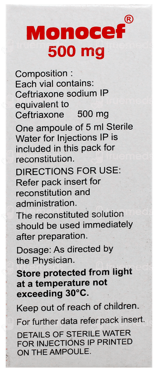 Monocef 500Mg Injection 1